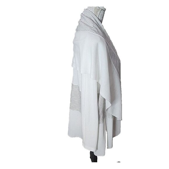 Soft Surroundings Open Front Drape Cardigan White Women's XS - Picture 3 of 8